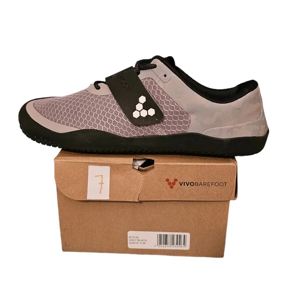 Vivobarefoot Motus Running Shoes Grey/Black EU 46 Mens 12.5
